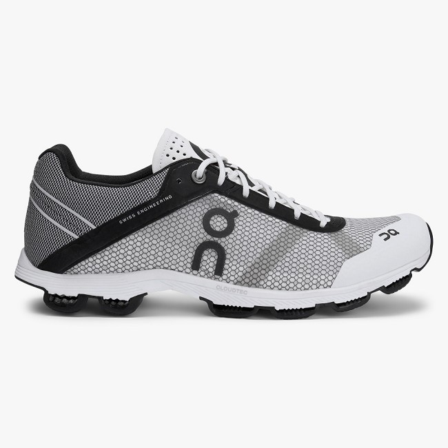 ON Cloudrush Womens - Women's Road Running Shoes NZ-78426 Black/White